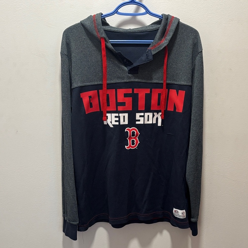 Boston Red Sox Men's Hoodie - Navy and Gray